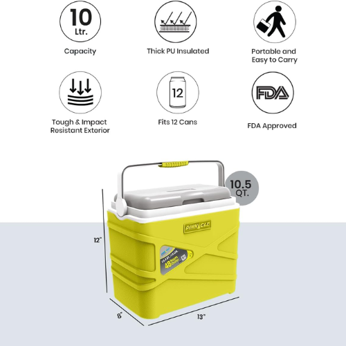 Pinnacle Pasco Insulated Chiller Ice Box - 10 Litres - Lime TPX7501