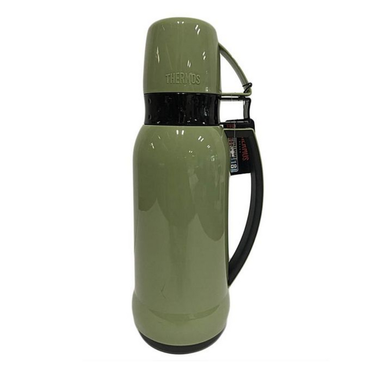 Thermos Mars Glass Vacuum Flask - 1L Green