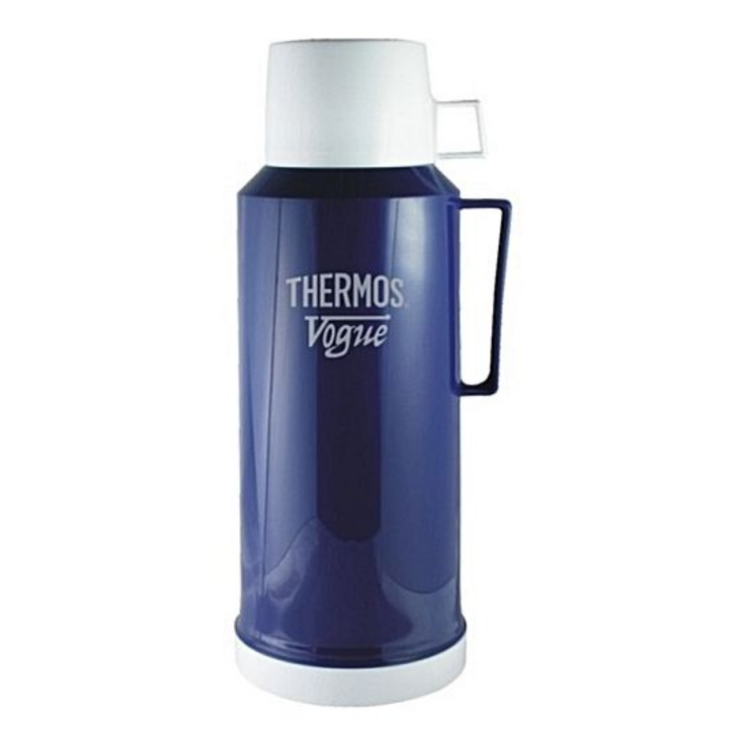 Thermos Vogue Glass Vacuum Flask - 1.8L Blue 30-180 529718