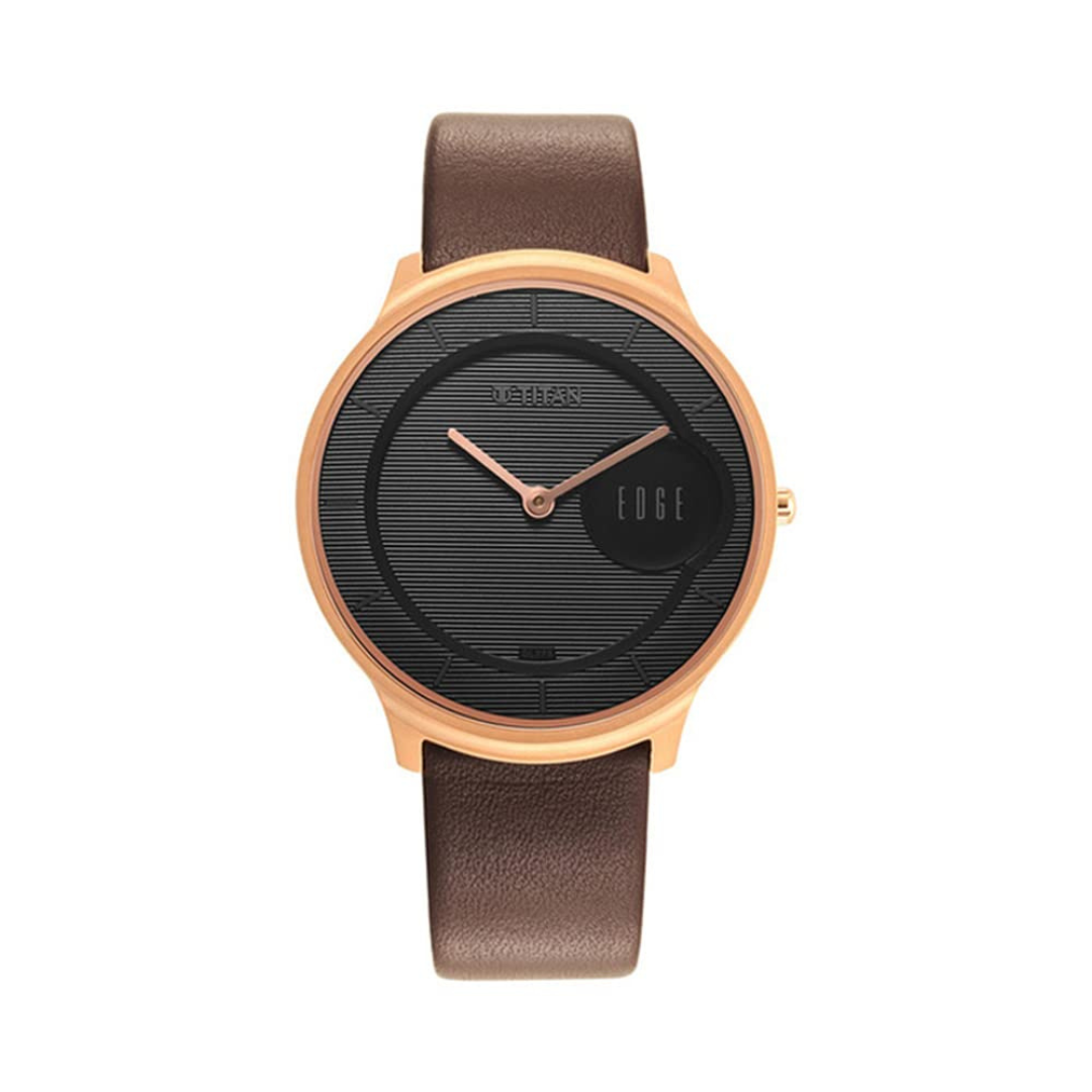 Titan Edge Baseline Black Dial Stainless Steel Watch | Classic Men's Watch in Kenya | Red Rhino