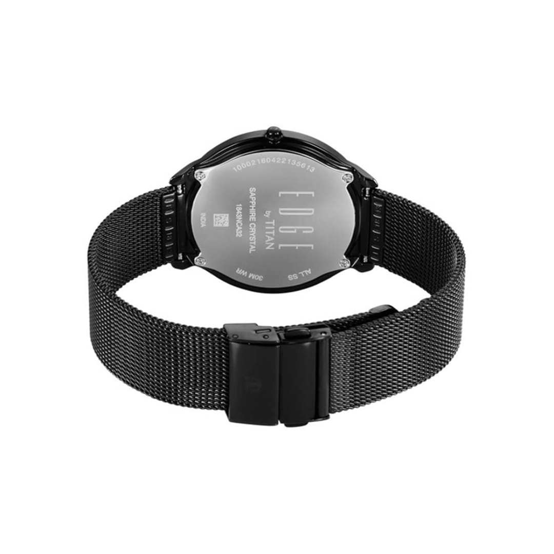Titan Edge Baseline Black Dial Stainless Steel Watch | Classic Men's Watch in Kenya | Red Rhino