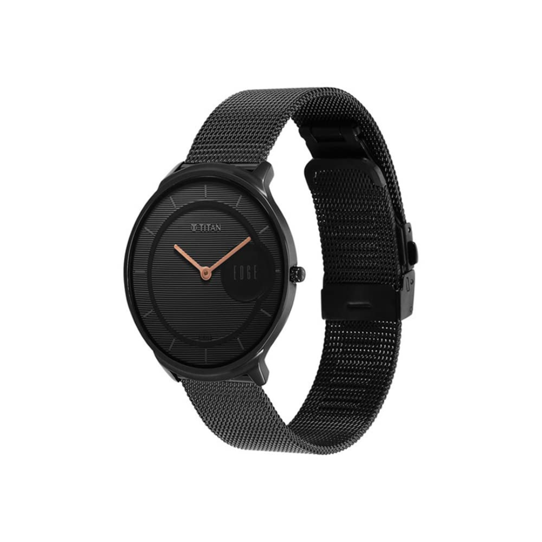 Titan Edge Baseline Black Dial Stainless Steel Watch | Classic Men's Watch in Kenya | Red Rhino