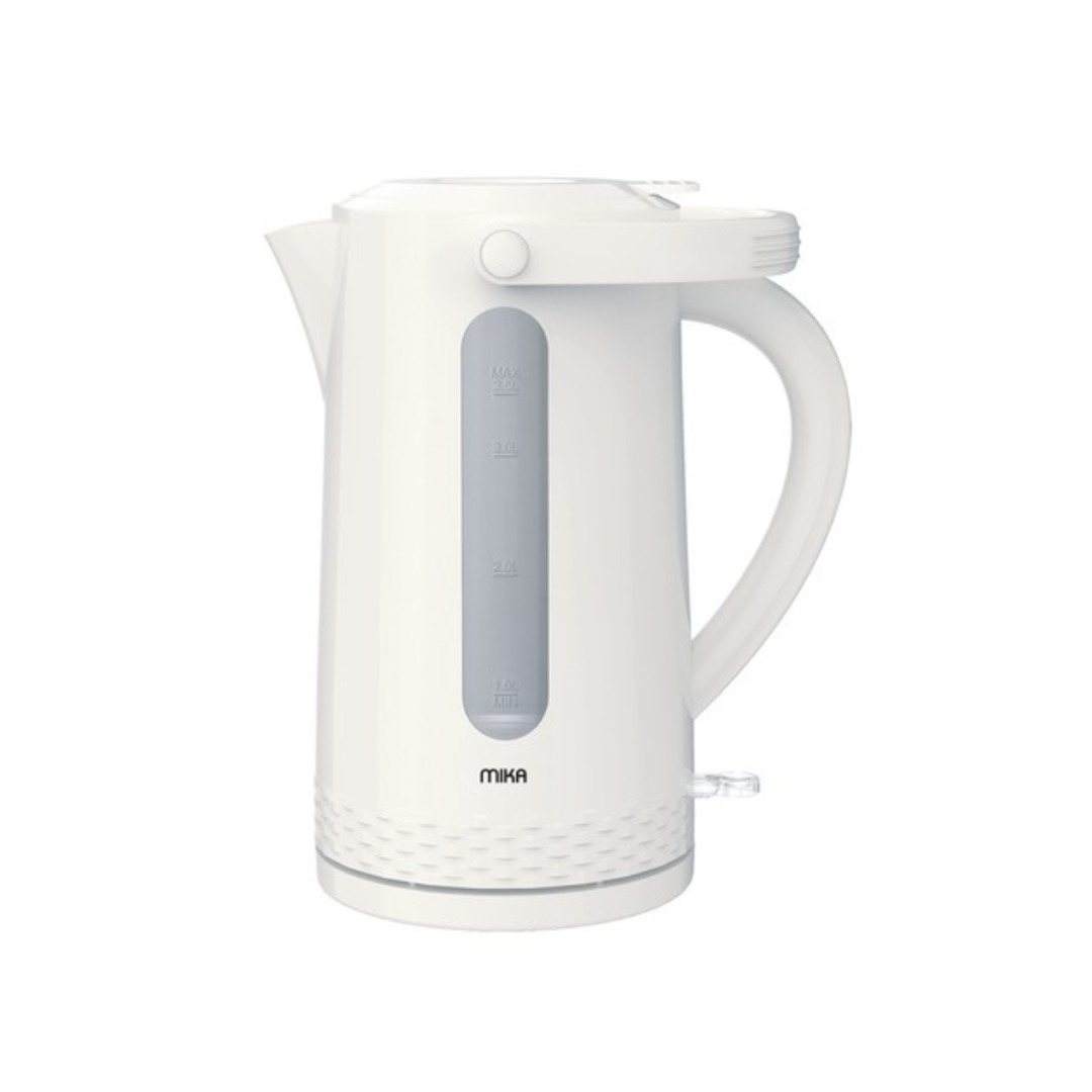 MIKA plastic kettle 3.5L cordless cream white MKT5102W, product view