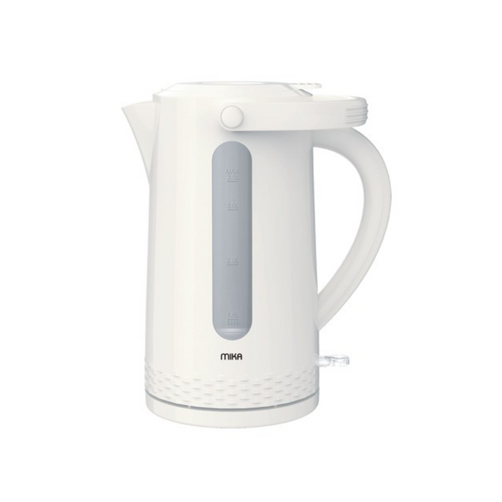 MIKA plastic kettle 3.5L cordless cream white MKT5102W, product view
