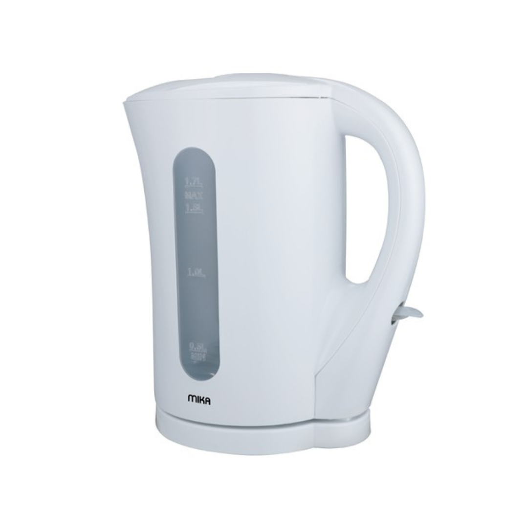 MIKA Kettle, 1.7L, Plastic, Cordless, Open Element, Cream White MKT1103W - Red Rhino