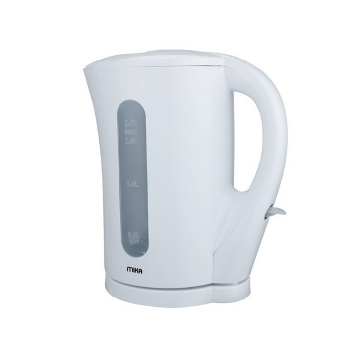 MIKA Kettle, 1.7L, Plastic, Cordless, Open Element, Cream White MKT1103W - Red Rhino