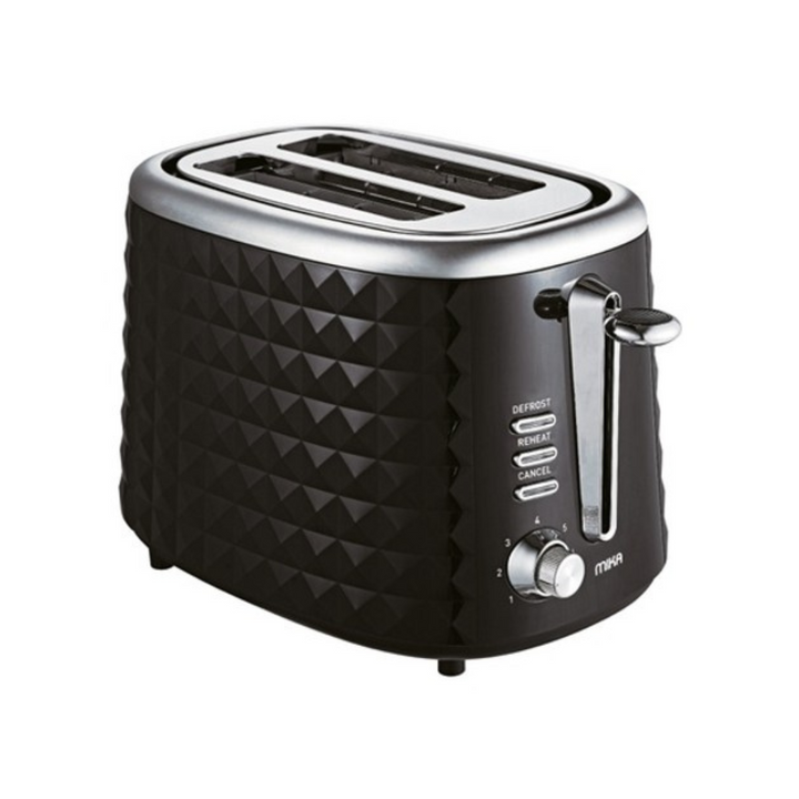 MIKA Toaster, 2 Slice, Black With Chrome DÃ©cor MTS2304 - Red Rhino