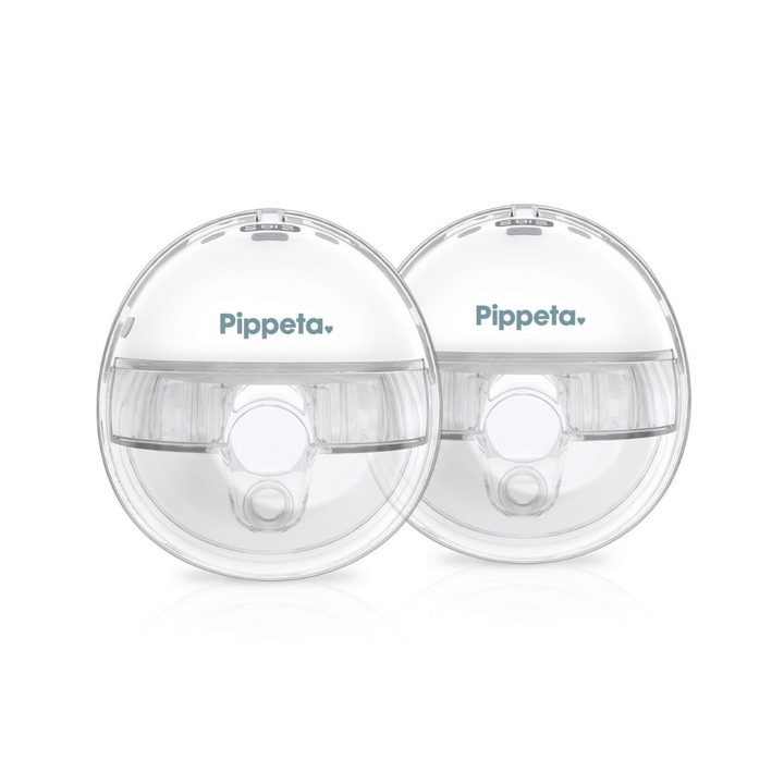 Pippeta Compact LED hands-free breast pump two-pack, front view