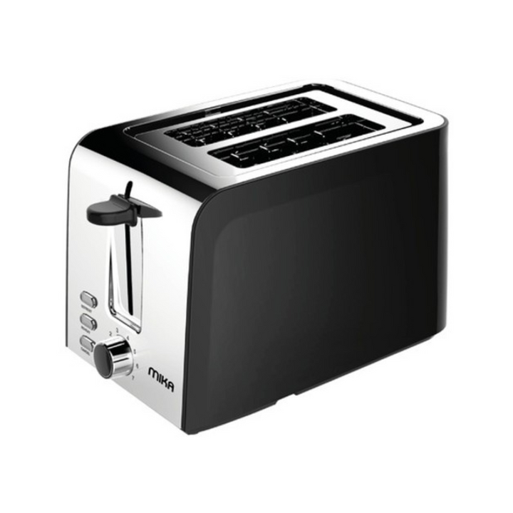 MIKA Toaster, 2 Slice, Brush Stainless Steel & Black MTS2205 - Red Rhino