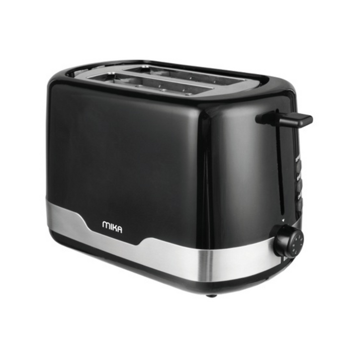 MIKA Toaster, 2 Slice, Black With Stainless Steel Trim MTS2204 - Red Rhino