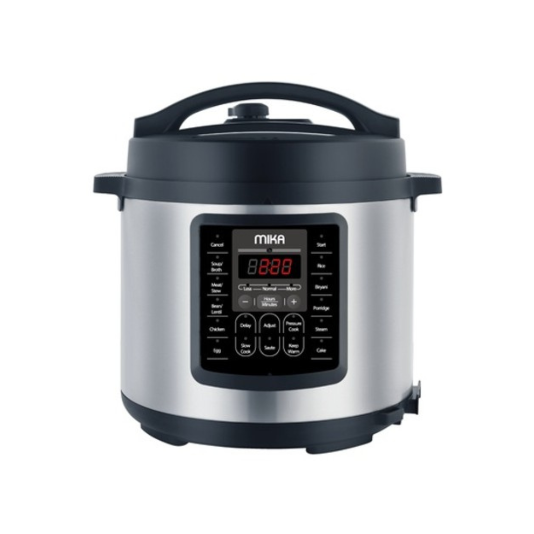 MIKA smart pressure cooker 6L stainless steel MPC1106, front view