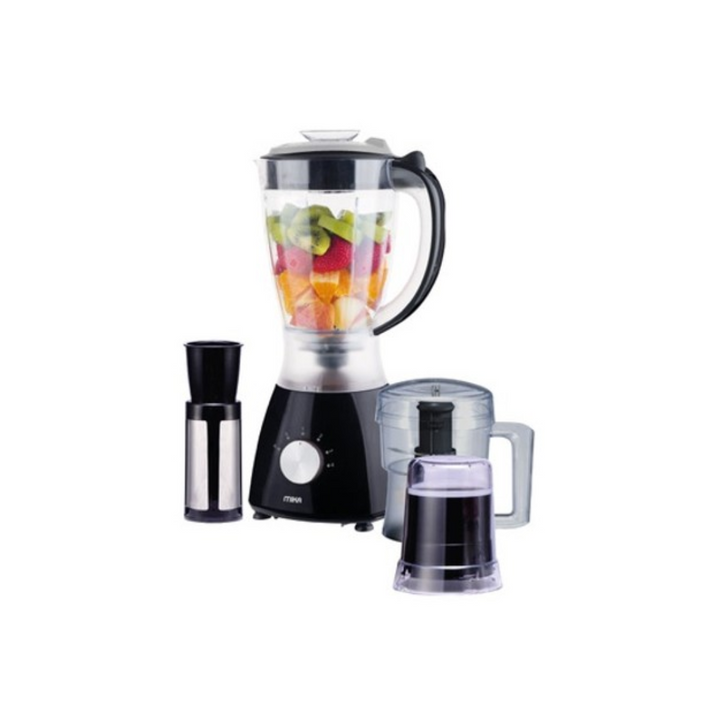 MIKA Blender, 1.5L, 4 in 1, with Grinder, Chopper & SS Filter, 400W, Black MBLR304/BL