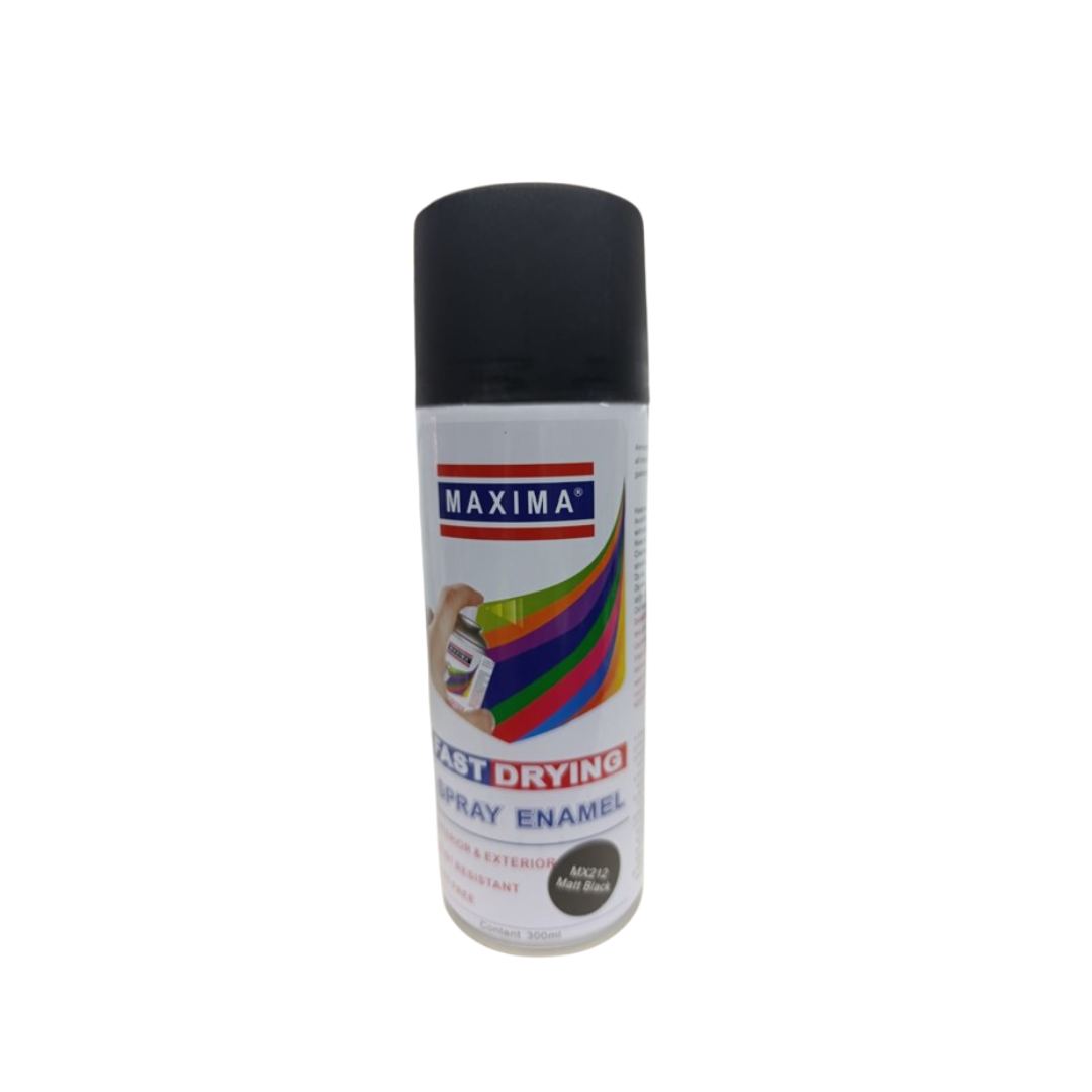 Maxima Matt Black Spray 300ML MX212 - Red Rhino