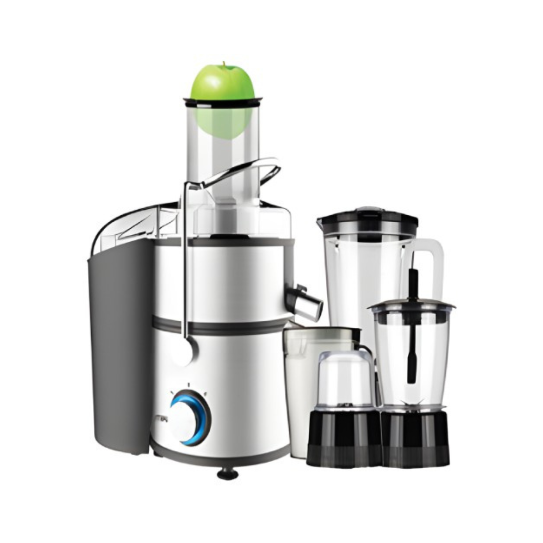 MIKA 4-in-1 juicer 800W stainless steel MJR512X, front view