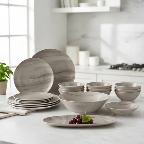 Luminarc Simply Grey Wood 26pc Dinner Set - Red Rhino