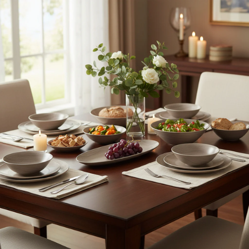 Luminarc Simply Grey Wood 26pc Dinner Set - Red Rhino