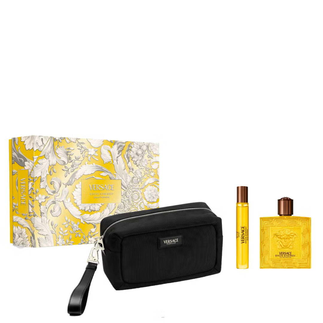 Versace Eros Energy Eau de Parfum Gift Set 100ml + 10ml Travel Spray + Pouch