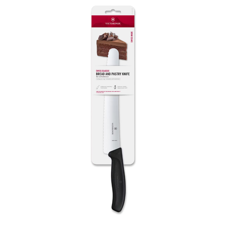 Victorinox Bread &amp; Pastry Knife 22cm Wavy Black 6.8633.22B | Buy in Kenya | Red Rhino