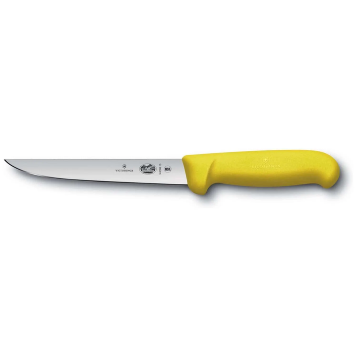 Victorinox Fibrox Boning Knife 6" Yellow Straight Wide Blade 5.6008.15 | Buy in Kenya | Red Rhino