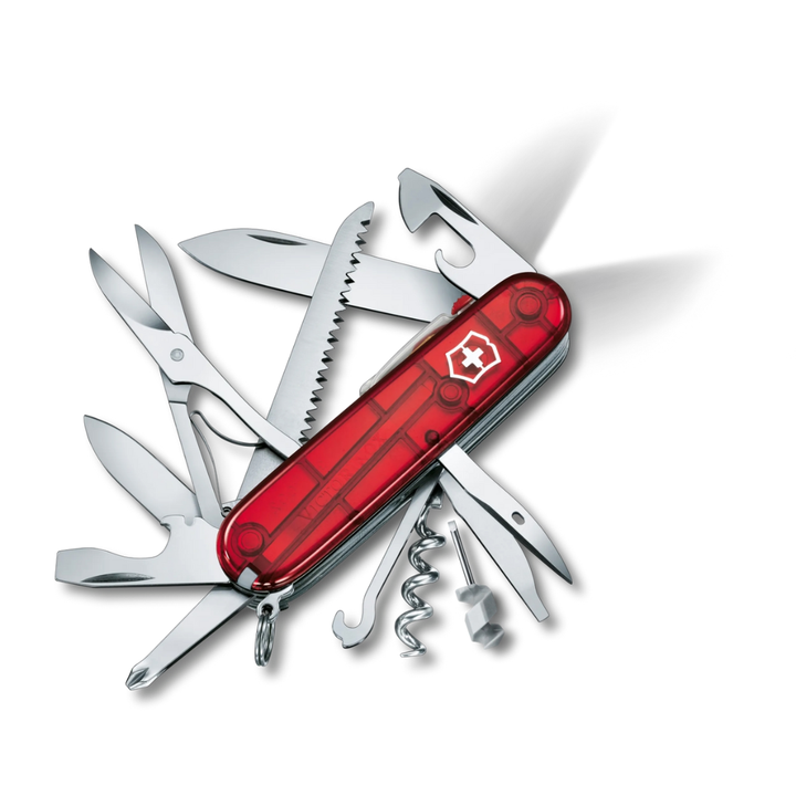 Victorinox Swiss Army Knife Huntsman Lite 91mm Red Transparent