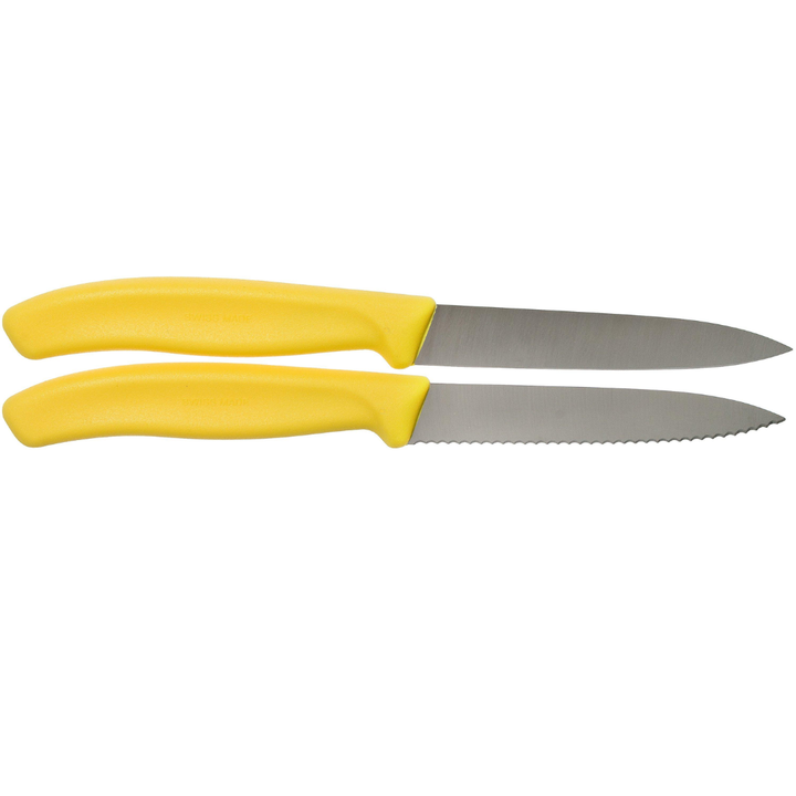 Victorinox Paring Knife Set 2 Pieces 10cm Straight &amp; Wavy Yellow 6.7798.2C1 | Buy in Kenya | Red Rhino