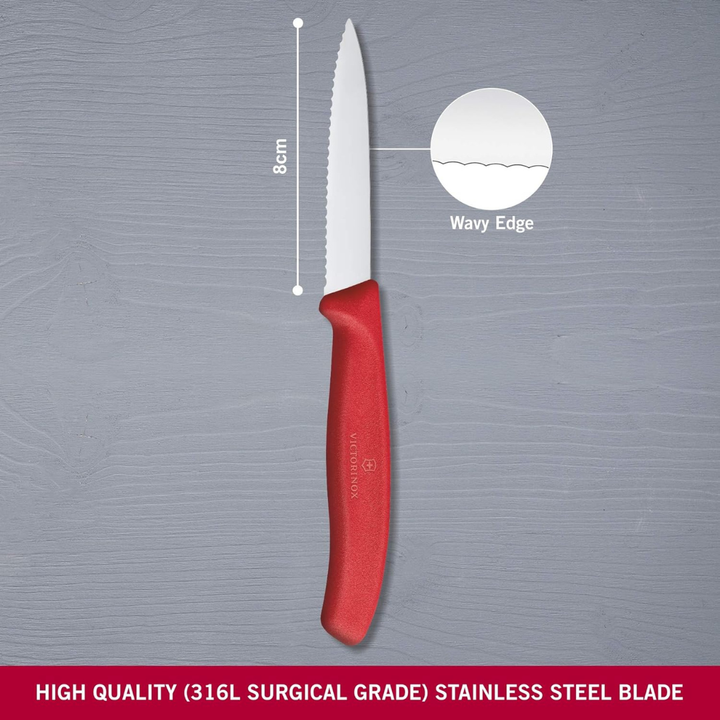 Victorinox Swiss Classic Paring Knife Serrated 8cm Red 6.7631 | Buy in Kenya | Red Rhino