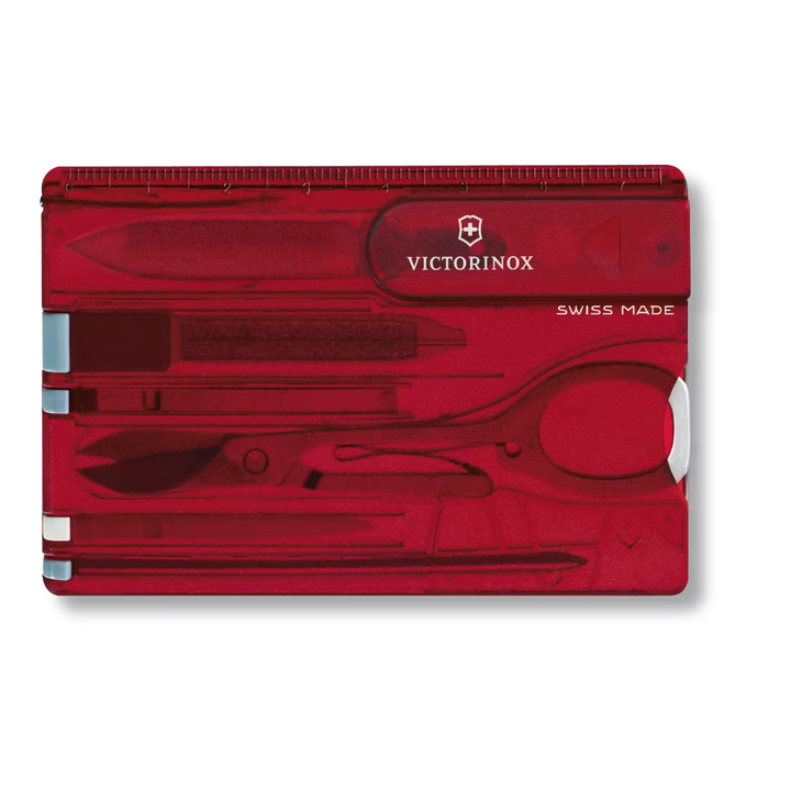 Victorinox Swiss Card Classic Red Transparent, Blister 0.7100.TB1