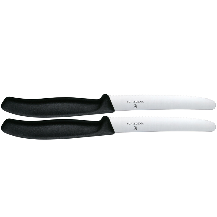 Victorinox Tomato &amp; Table Knife Set 2 Pieces 11cm Wavy Black 6.7833.2C1 | Buy in Kenya | Red Rhino