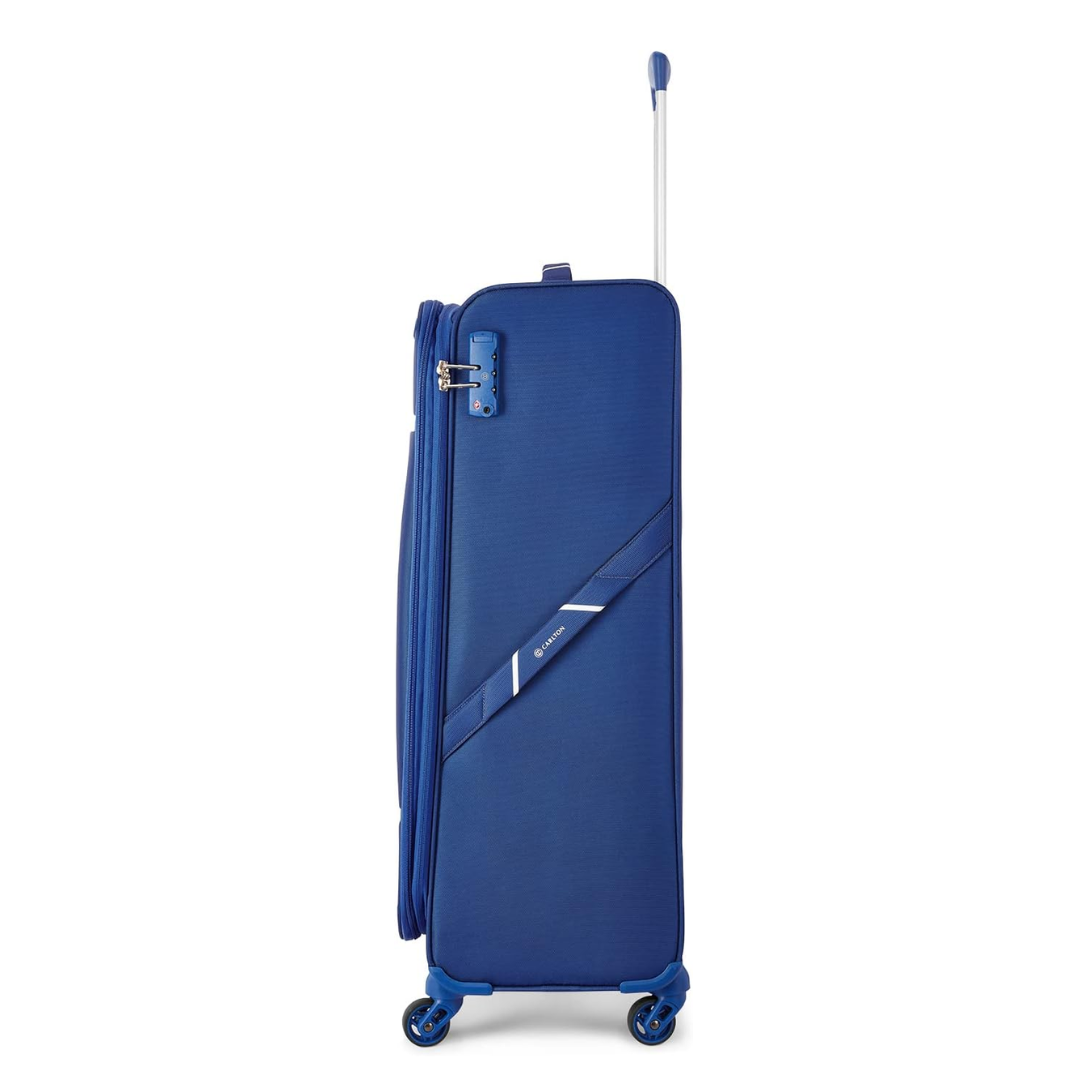 Carlton Amberlite SL blue suitcase, side view
