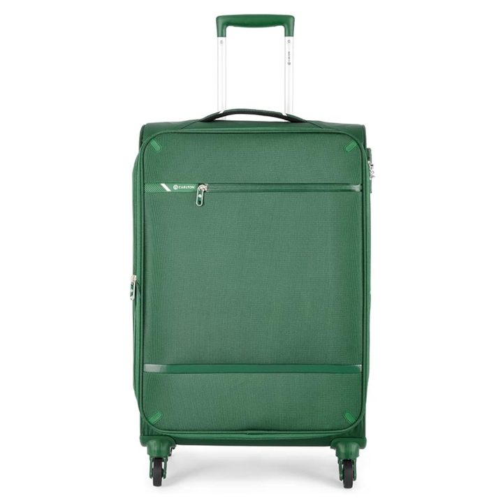 Carlton Amberlite SL four-wheel green suitcase, front view