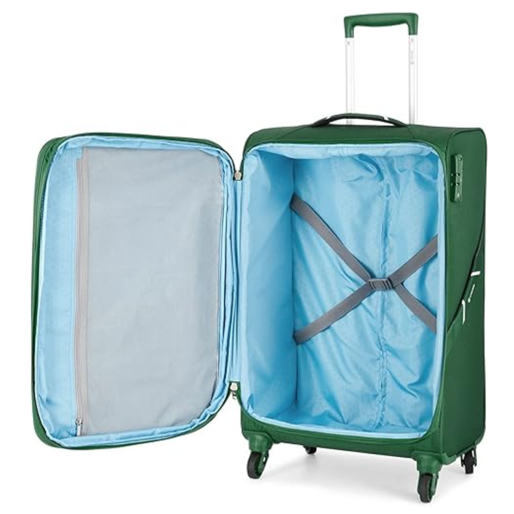 Carlton Amberlite SL green suitcase, alternate view