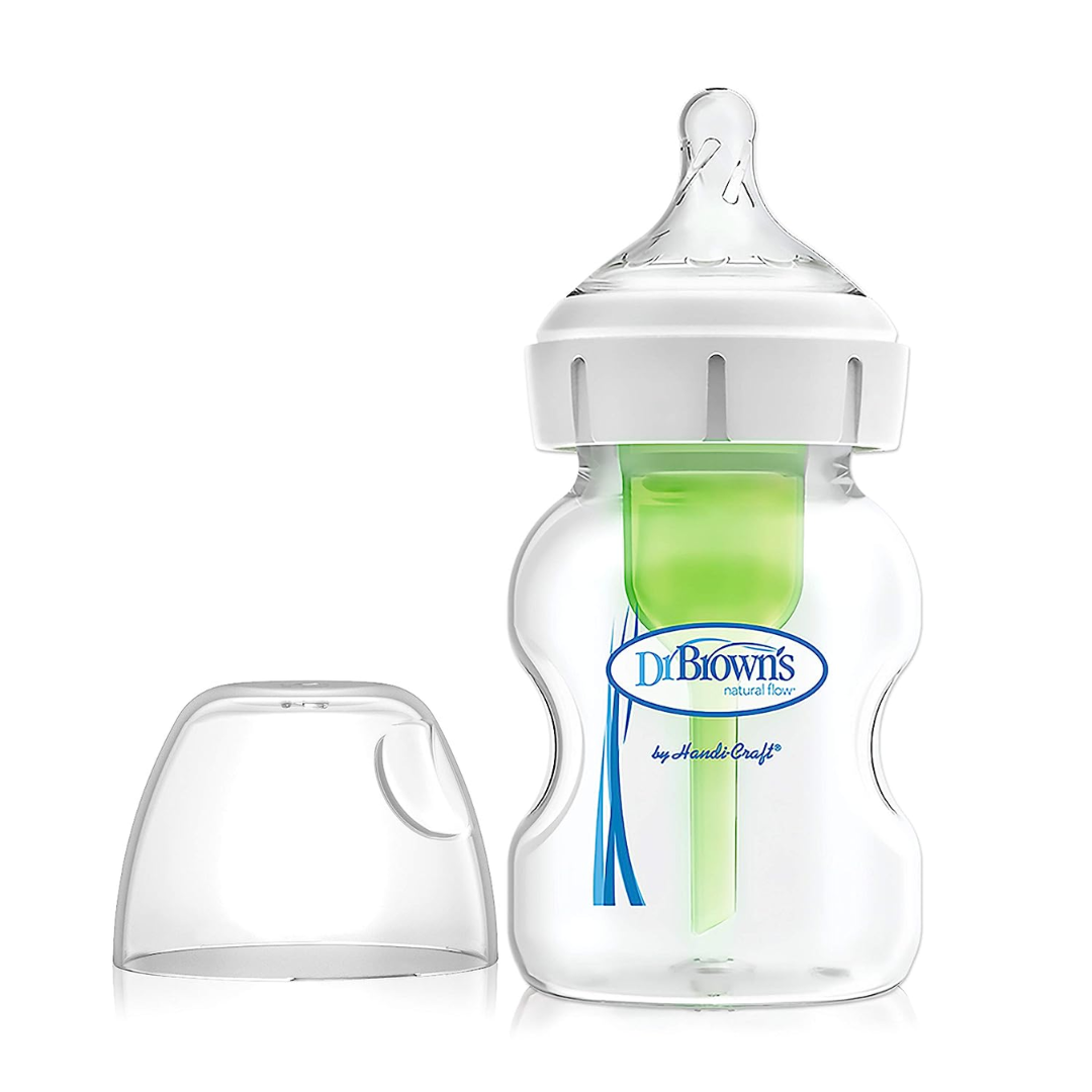 Dr. Brown's Options plus Baby Glass Bottle 150ml with Level-1 Teat - Red Rhino