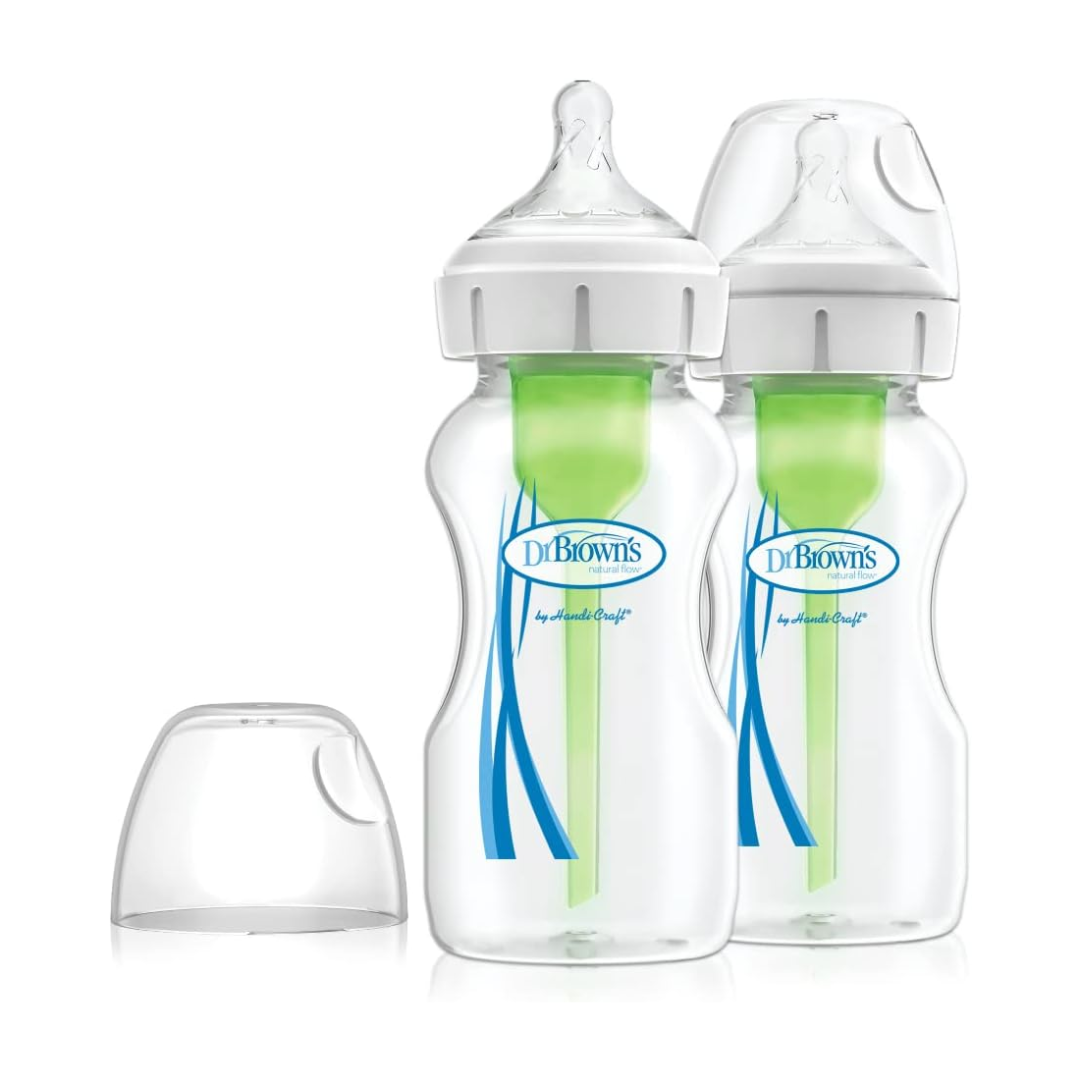 Dr. Brown's Options plus Baby Bottle 270ml 2 Pack With Level-1 Teat-WB92600 - Red Rhino