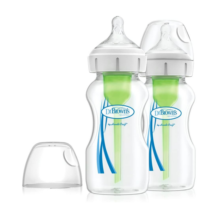 Dr. Brown's Options plus Baby Bottle 270ml 2 Pack With Level-1 Teat-WB92600 - Red Rhino
