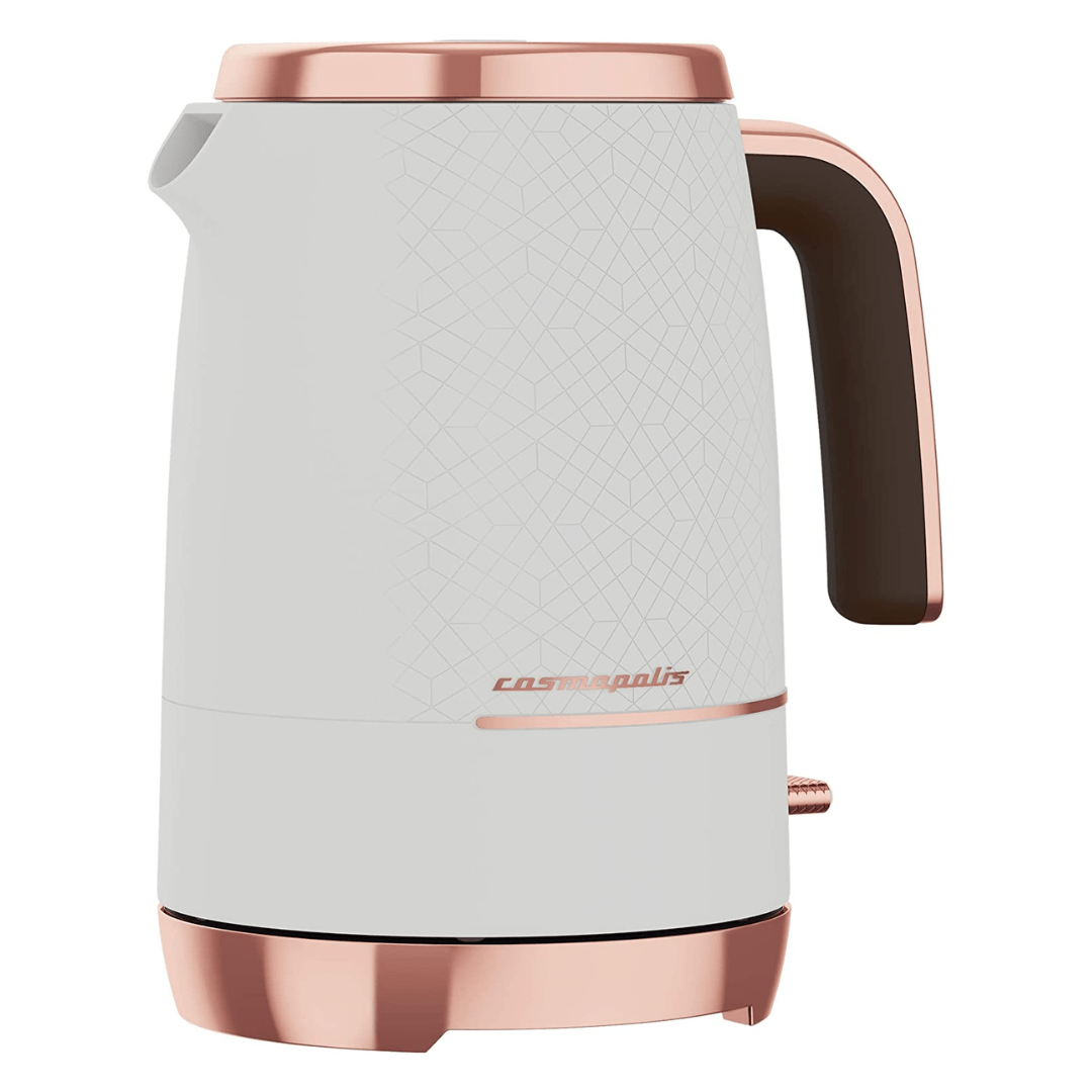 Beko Cosmopolis Jug Electric Kettle Retro White Rose Gold Design, 1.7L - Red Rhino