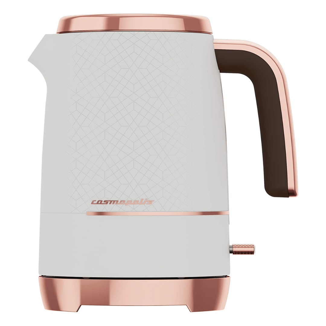 Beko Cosmopolis Jug Electric Kettle Retro White Rose Gold Design, 1.7L - Red Rhino