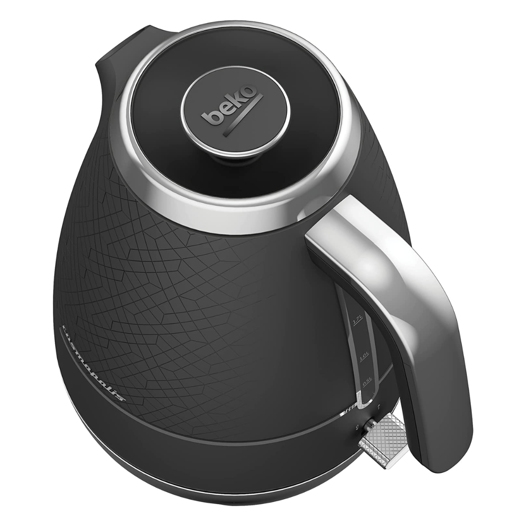 Beko Cosmopolis Dome Kettle , Retro Black Design, 1.7L WKM8307B - Red Rhino