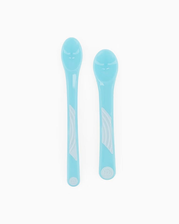 Twistshake feeding spoon set of two, pastel blue, product view