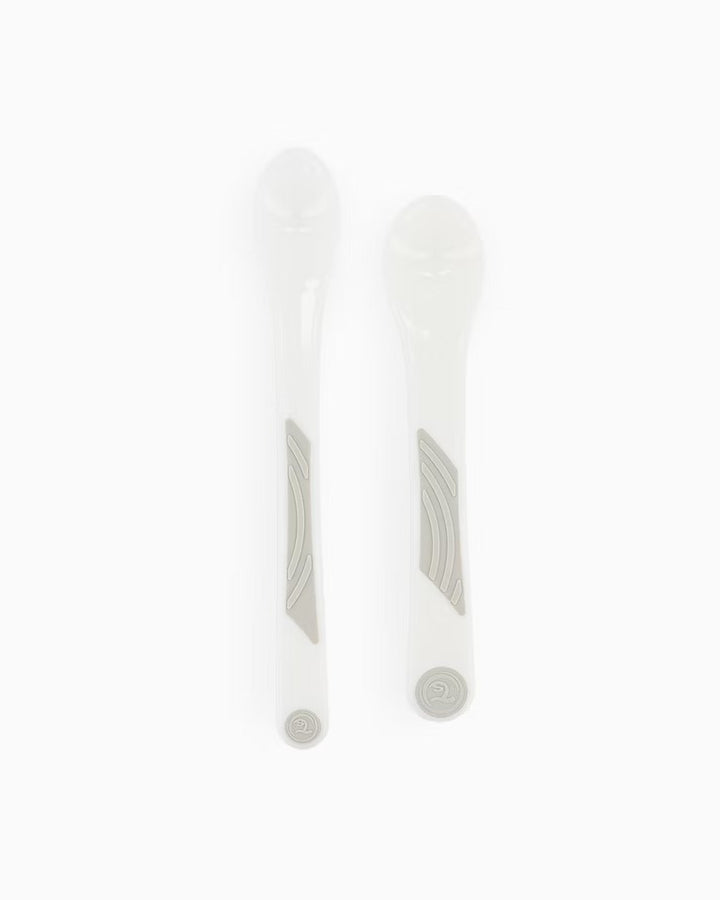 Twistshake feeding spoon set of two, white, product view
