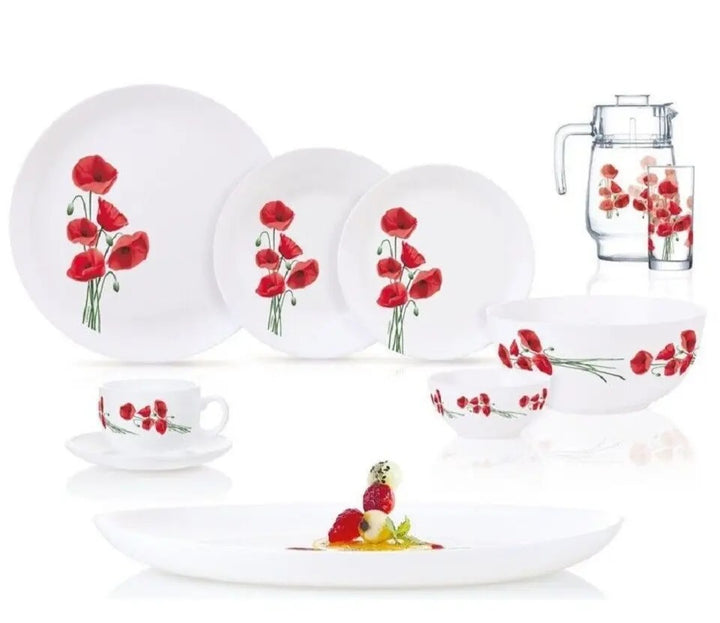 Luminarc Diwali Hypnosis Dinner Set 46pc -P6103 - Red Rhino