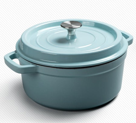 BA Cast Iron Enameled Rond pot 26cm Aqua Green-HM-BA275 - Red Rhino