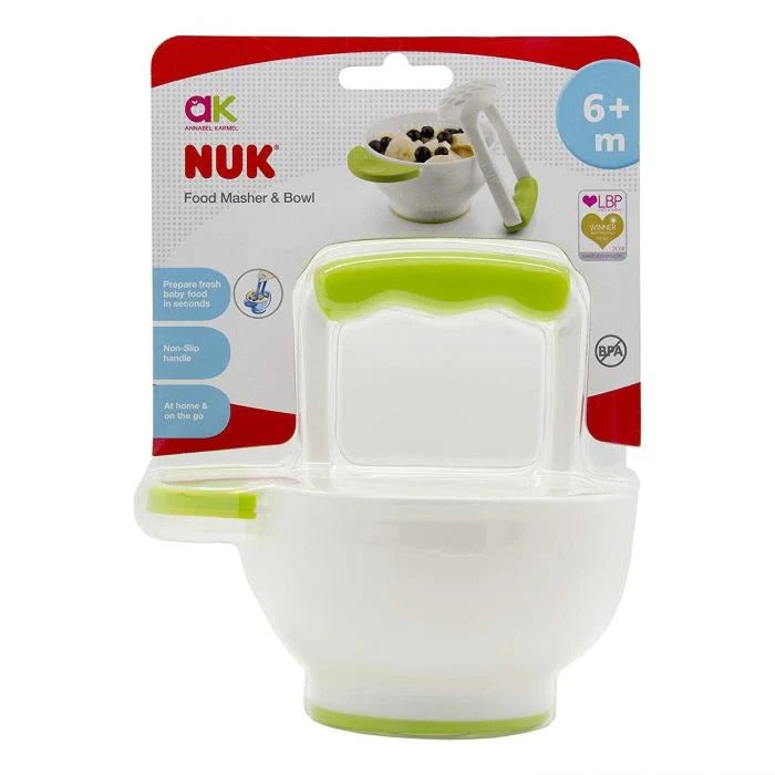 NUK Baby Food Masher & Bowl Set Age- 6m+40255627 - Red Rhino