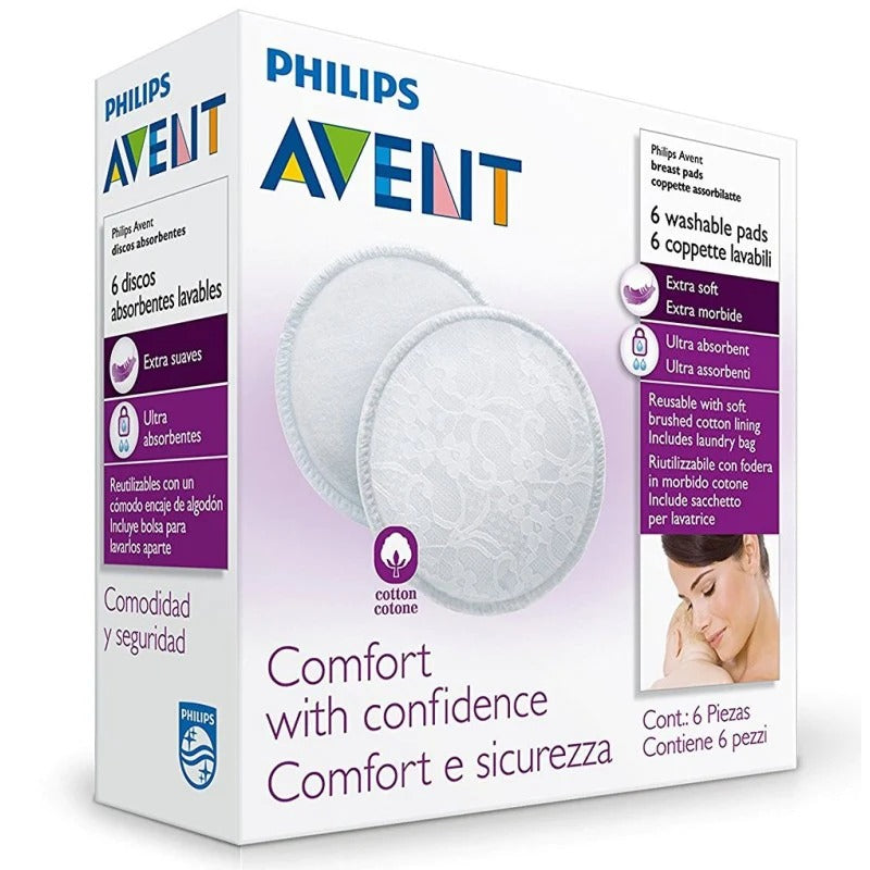 Philips Avent Washable Nursing pads-6 pcs SCF155/06
