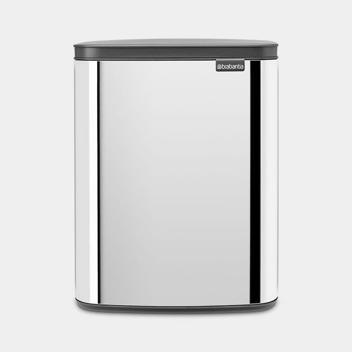 BRABANTIA  BO WASTE BIN 12l-Brilliant Steel 24104