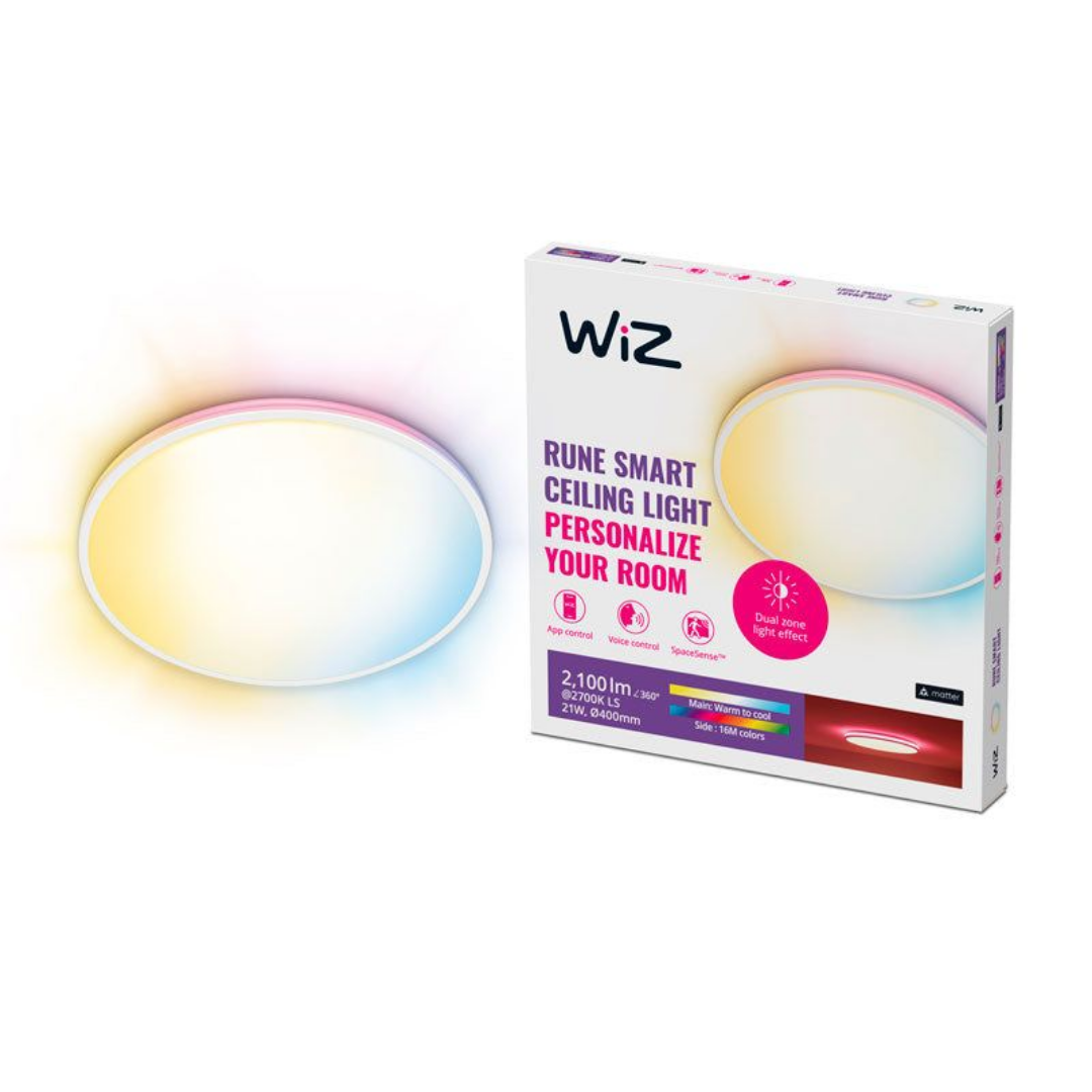 WiZ Smart LED Ceiling Light Dual Zone Lighting 21W RGB + Tunable White (WiFi + Bluetooth Control)