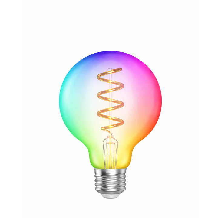 WiZ Smart LED Filament Bulb 6.3-40W E27 G95 RGB + Tunable White (Bluetooth + WiFi Control)