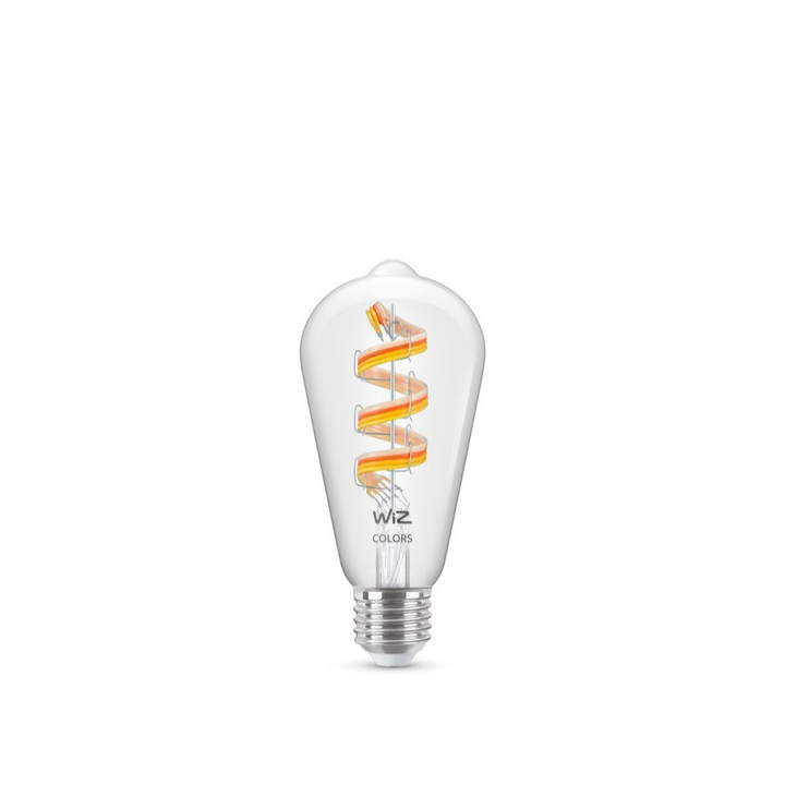 WiZ Smart LED Filament Bulb 6.3-40W E27 ST64 RGB + Tunable White (Bluetooth + WiFi Control)