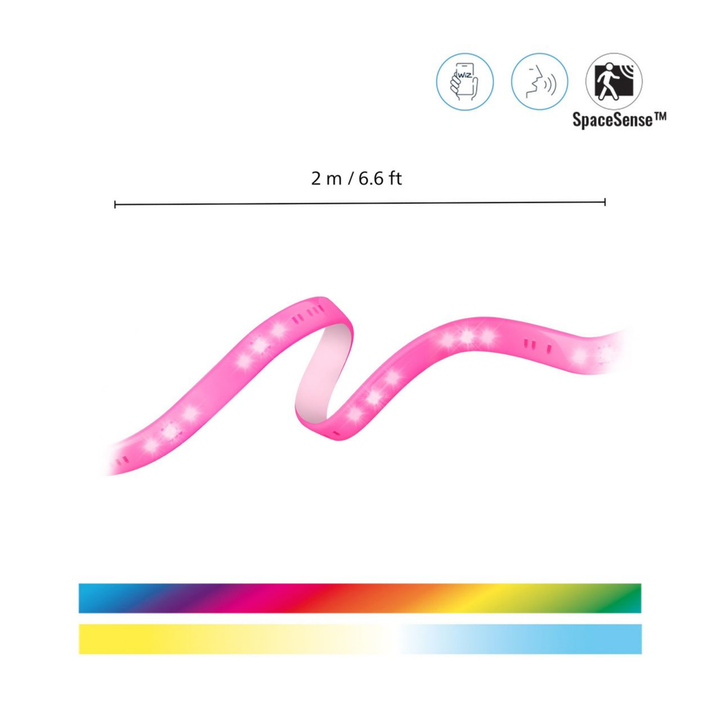 WiZ Smart LED Strip 2M Starter Kit 20W 1600LM 12V DC (WiFi + Bluetooth Control)