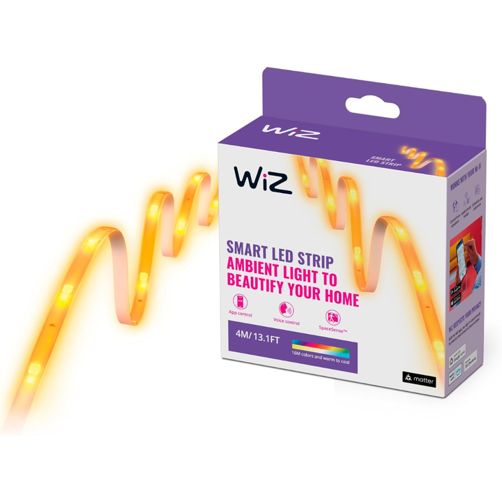 WiZ Smart LED Strip 4M 12W 840LM 24VDC (WiFi + Bluetooth Control)