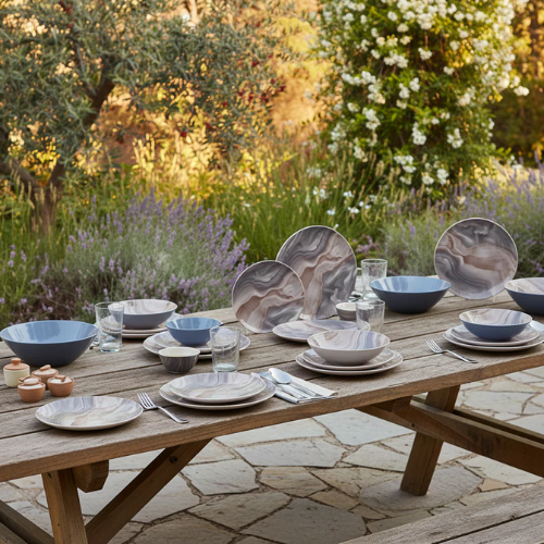 Luminarc Simply Marbreeze 25-Piece Dinner Set